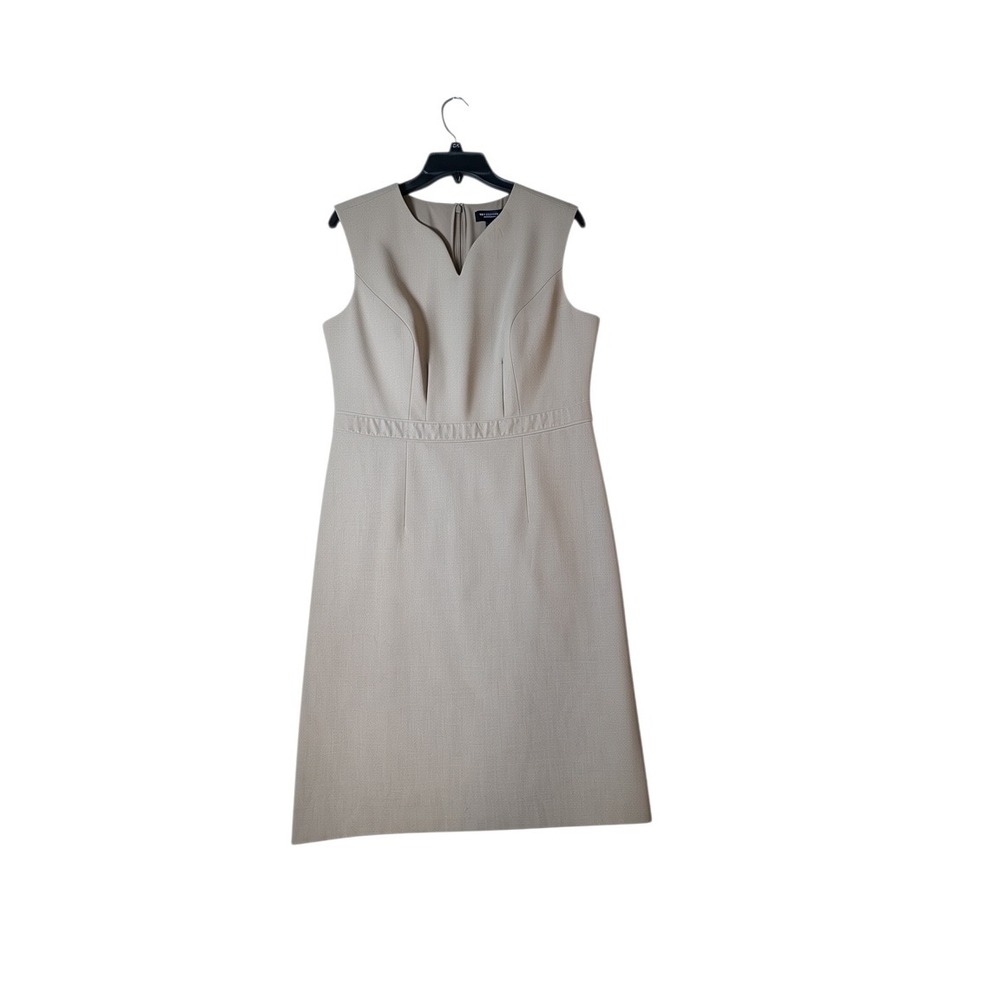 The Limited Collection Khaki Midi Dress Womens 10 Petite Tan Sleeveless Sheath